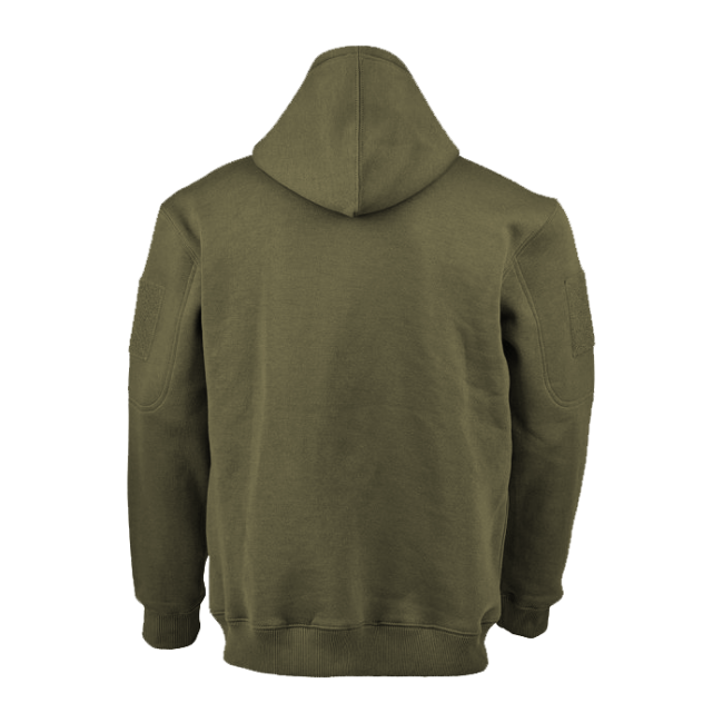 Sweatshirt com capuz e fecho de correr caqui - Ares