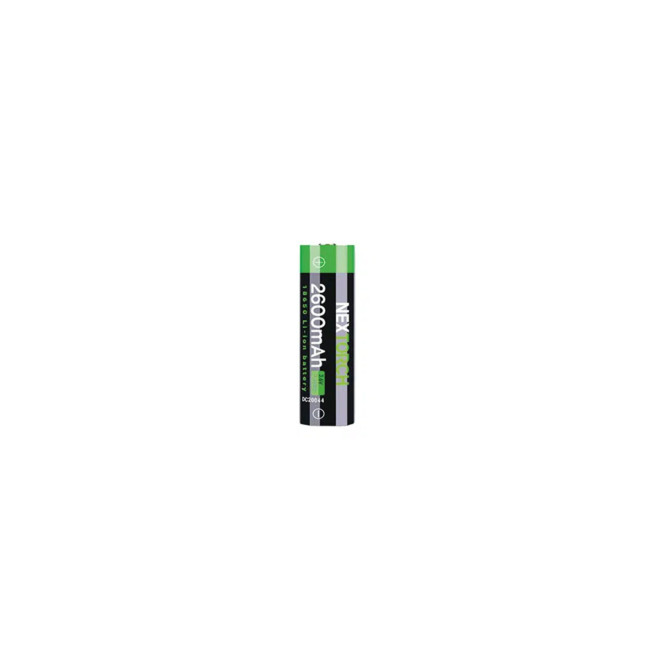 Wiederaufladbarer Akku DC20044 (18 650 Li-Ion, 3,6V, 2.600 mAh) mit USB-C-Anschluss - Nextorch