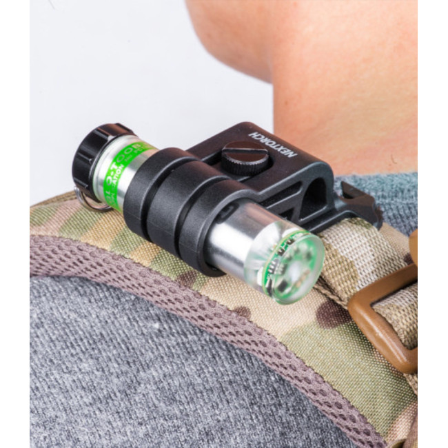 Befestigungssystem für taktischen Helm und Molle-Schlaufen für Glo-Toob Lampe - Schwarz - Nextorch