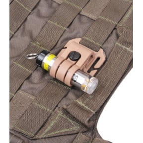 Sistema de fijación para casco táctico y pasadores Molle para linterna Glo-Toob - Tan - Nextorch