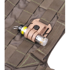 Sistema di fissaggio per casco tattico e passanti Molle per torcia Glo-Toob - Tan - Nextorch