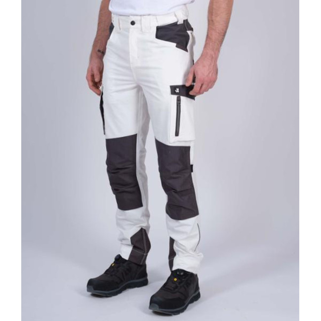 Pantalon de travail LEONARD - Blanc - Nine Worths by North Ways