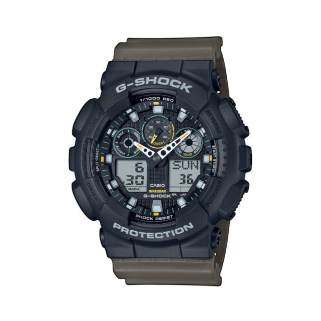 G-Shock GA-100TU Uhr - Schwarz/Olivgrün - Casio