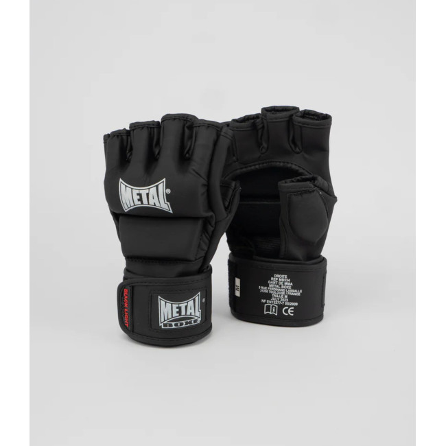 GUANTO MMA NERO BLACK LIGHT - METAL BOXE