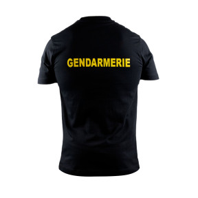Bedrucktes T-Shirt GENDARMERIE Gelb (Brust+Rücken) - Schwarz - GK