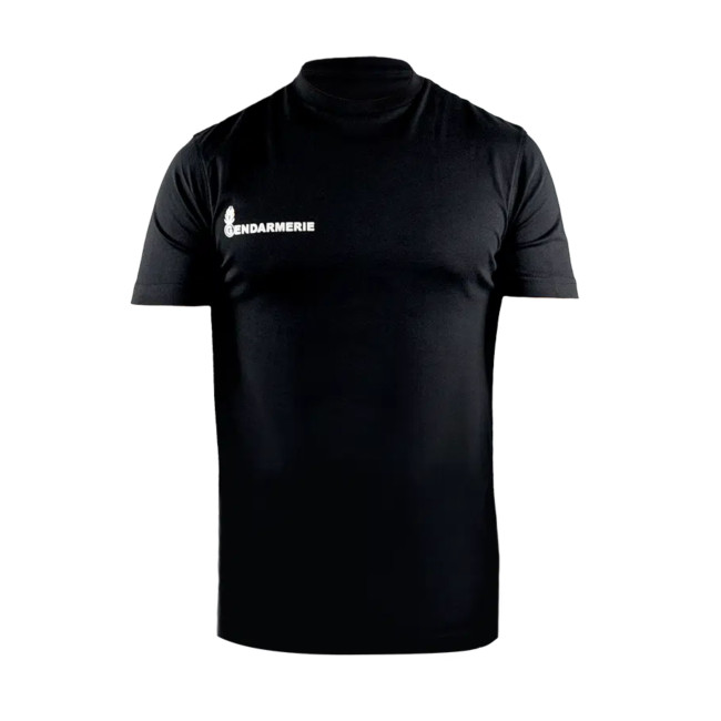 Tee-shirt sérigraphié GENDARMERIE Blanc (cœur+dos) - Noir - GK