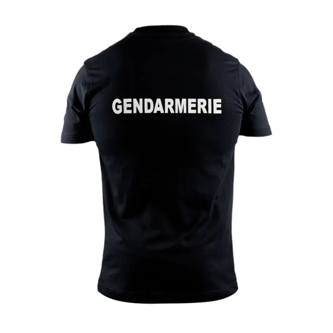 T-shirt serigrafata GENDARMERIE Bianco (cuore+retro) - Nero - GK