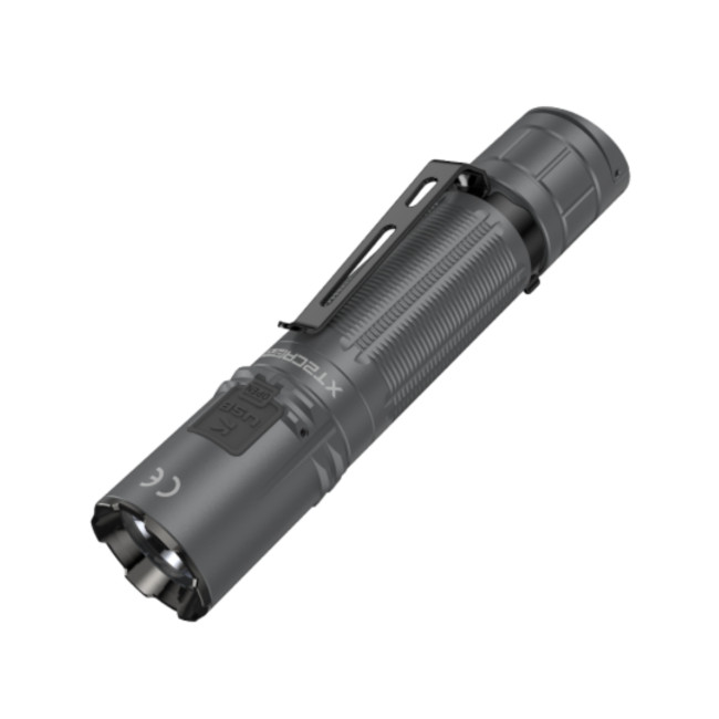Lampe tactique rechargeable XT2CR PRO LED - 2100 Lumens - Gris Béton - Klarus