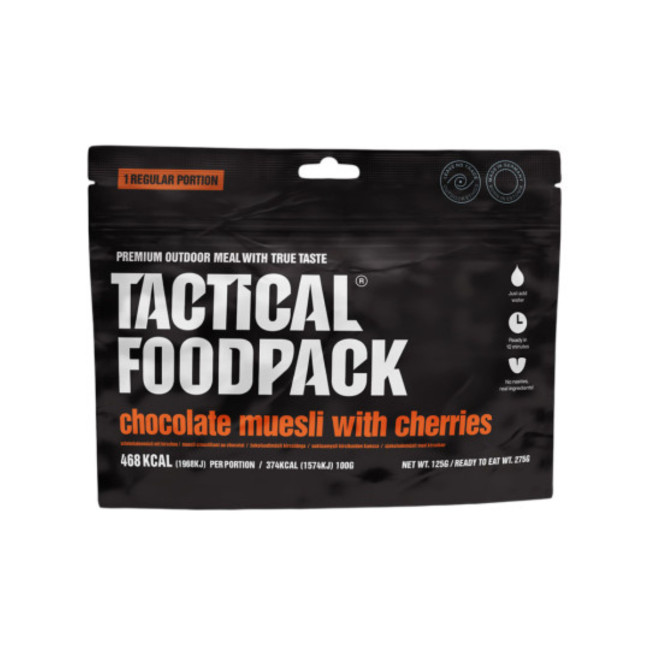 Ração de Sobrevivência - Muesli Chocolate com Cerejas - Tactical Foodpack