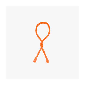 Lote de 2 ataduras trenzadas de silicona 30,4cm - Naranja - Highlander Outdoor