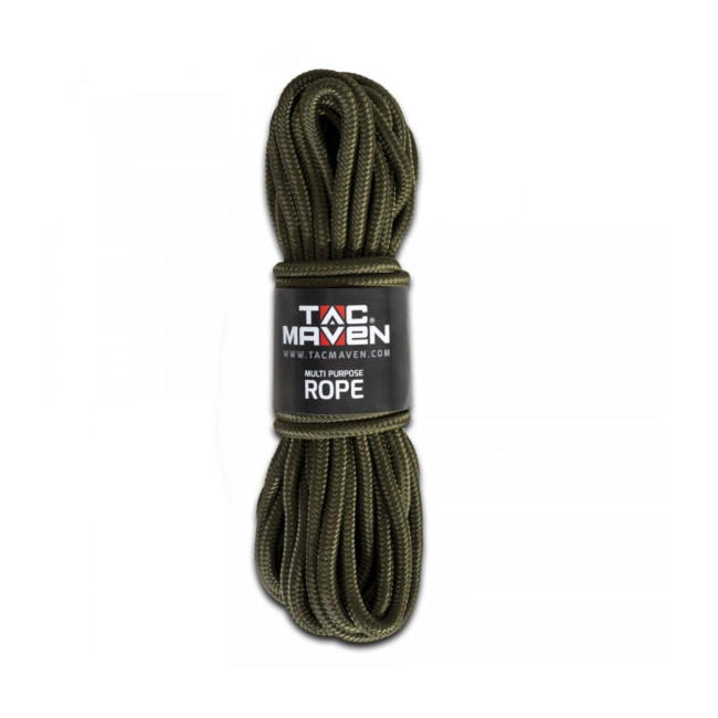 Corde polyvalente 10mm15m - Vert Olive - Tac Maven
