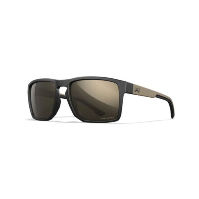 Lunettes de protection balistique Founder (écran Tungsten Mirror) - Noir/Tan - Wiley X