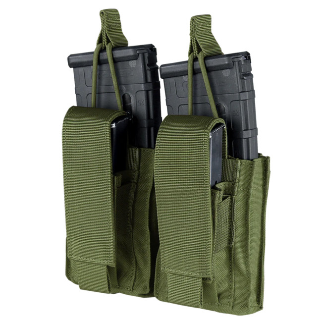 Dubbele kangaroe magazijnhouder voor M4/pistolen Gen II - Olijfgroen - Condor Outdoor