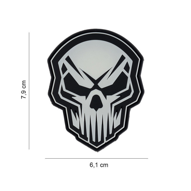Patch 3D PVC Tête de mort Colère - 101 Inc