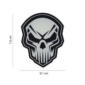 Patch 3D PVC Tête de mort Colère - 101 Inc