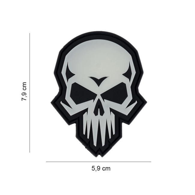 Patch 3D PVC Caveira Psycho - 101 Inc