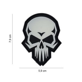 Patch 3D PVC Tête de mort Psycho - 101 Inc