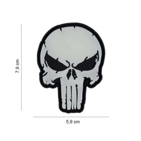 Patch 3D PVC Tête de mort Punition - 101 Inc