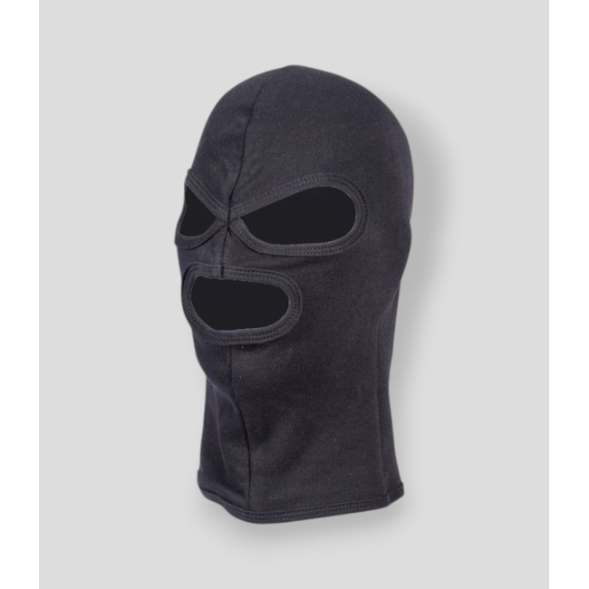 Cagoule en coton 3 trous Noir - Ares