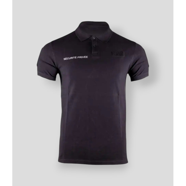 Kurzarm-Poloshirt ohne Streifen Private Sicherheit Safetek - Schwarz - GK