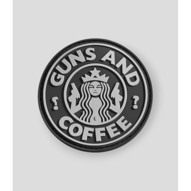 Patch en gomme Guns and Coffee - SWAT- JTG