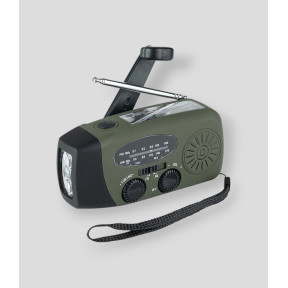 Rádio dínamo de emergência - Verde Oliva - Fosco Industries