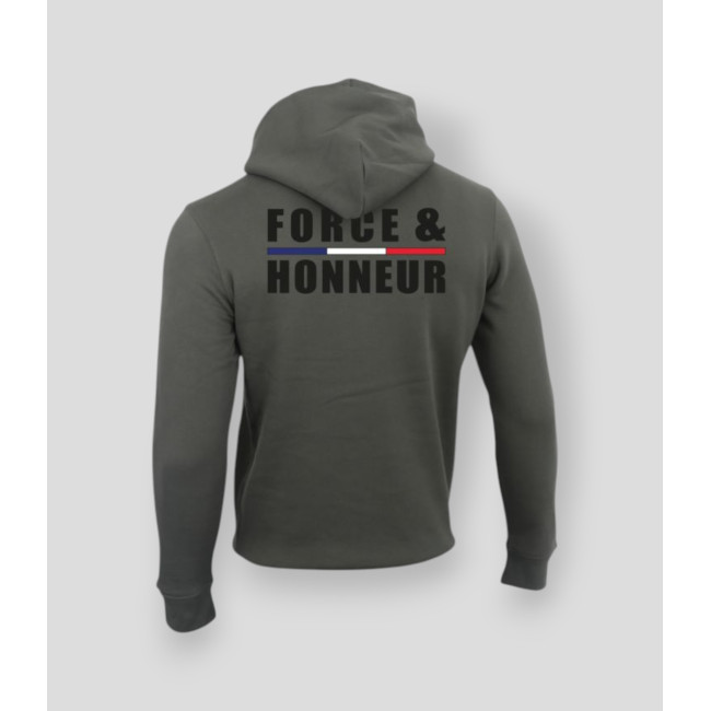 Sweat-shirt 350g Force & Honneur LiserÃ© Organic Kakhi - Summit Outdoor Lifestyle
