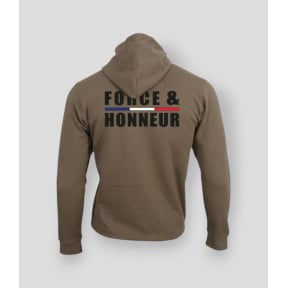 Felpa Force & Honneur Bordato Moka - Summit Outdoor Lifestyle