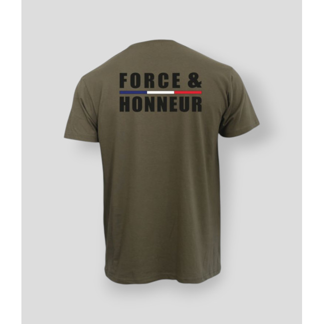 T-Shirt Force & Honneur mit khakifarbenem Rand - Summit Outdoor Lifestyle