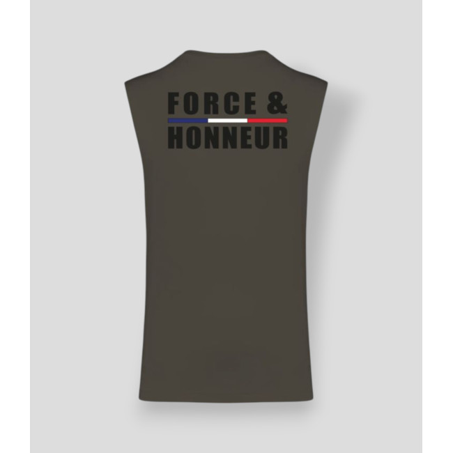 T-shirt sem mangas Force & Honneur com Debrum Verde Escuro - Summit Outdoor Lifestyle