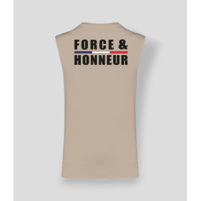 T-shirt sem mangas Force & Honneur com debrum Light sand - Summit Outdoor Lifestyle