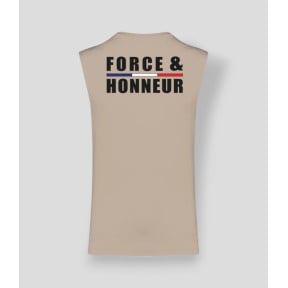 T-shirt sem mangas Force & Honneur com debrum Light sand - Summit Outdoor Lifestyle