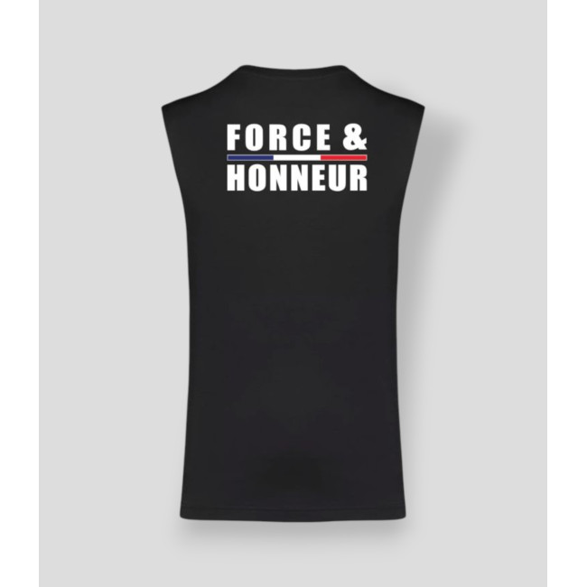 T-shirt sem mangas Force & honneur com Debrum Preto - Summit Outdoor Lifestyle