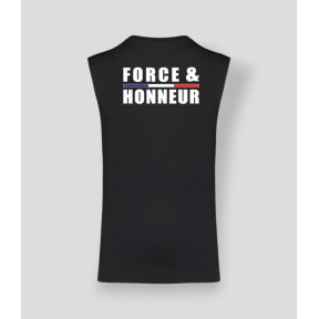 Ärmelloses T-Shirt Force & Honneur mit Streifen Schwarz - Summit Outdoor Lifestyle