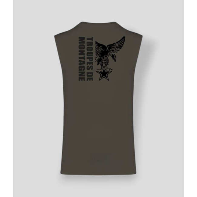 Camiseta sin mangas Montaña diseño Caqui Oscuro - Summit Outdoor Lifestyle