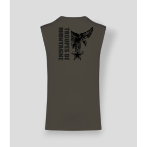 T-shirt sans manche Montagne design Dark kakhi - Summit Outdoor Lifestyle