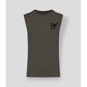 T-shirt sem mangas Montanha design Dark caqui - Summit Outdoor Lifestyle