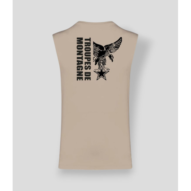 T-shirt sem mangas Montanha design Light sand - Summit Outdoor Lifestyle