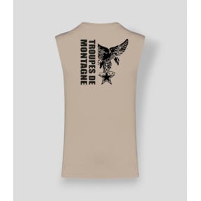 T-shirt senza maniche Montagne design Light sand - Summit Outdoor Lifestyle