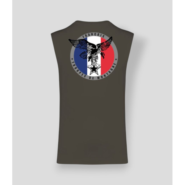 Mouwloos T-shirt Berg Frankrijk Dark kakhi - Summit Outdoor Lifestyle