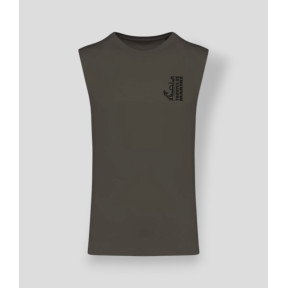 T-shirt senza maniche TDM design Dark kakhi - Summit Outdoor Lifestyle