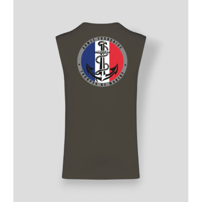 Koszulka bez rękawów TDM Francja Dark kakhi - Summit Outdoor Lifestyle