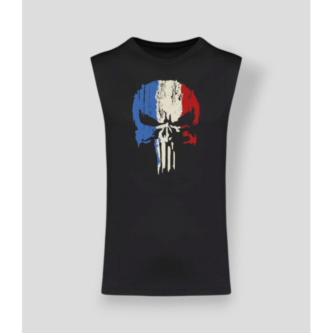 Camiseta sin mangas Punisher France Negro - Summit Outdoor Lifestyle