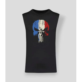 Mouwloos T-shirt Punisher Frankrijk Zwart - Summit Outdoor Lifestyle