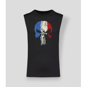 Ärmelloses T-Shirt Punisher Frankreich Schwarz - Summit Outdoor Lifestyle