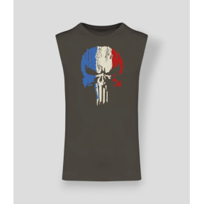 Ärmelloses T-Shirt Punisher Frankreich Dunkel Khaki - Summit Outdoor Lifestyle
