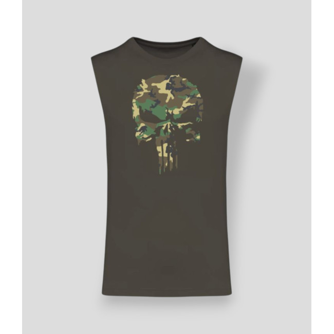 T-shirt sem mangas Punisher Camo Caqui Escuro - Summit Outdoor Lifestyle