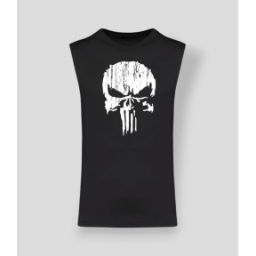 Camiseta sin mangas Punisher Blanco Negro - Summit Outdoor Lifestyle