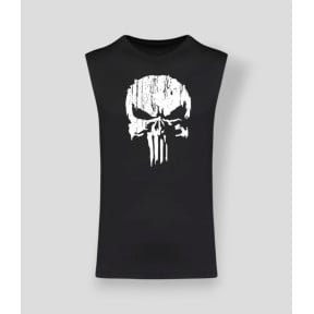 Ärmelloses T-Shirt Punisher Weiß Schwarz - Summit Outdoor Lifestyle