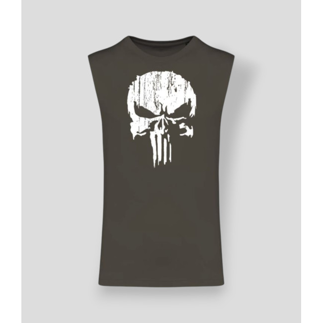 Mouwloos T-shirt Punisher Wit Dark kakhi - Summit Outdoor Lifestyle